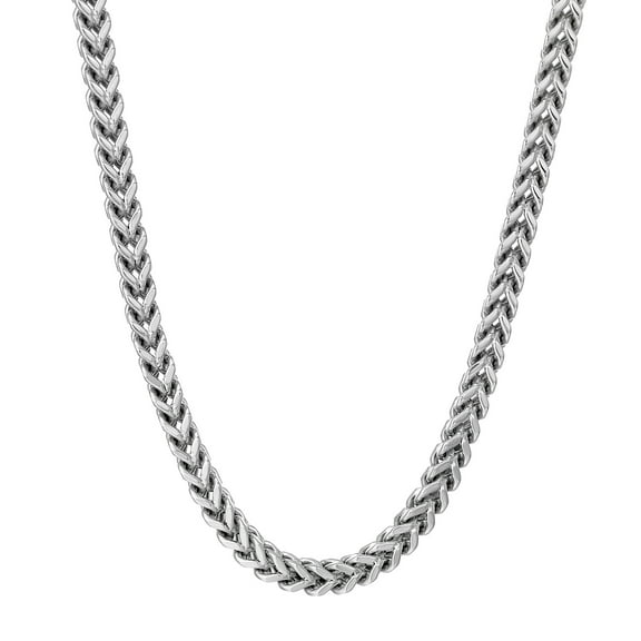 Stainless Steel 20 Inches Long Foxtail Necklace for Men 6mm Thick Chain with Lobster Claw Clasp by Metro Jewelry