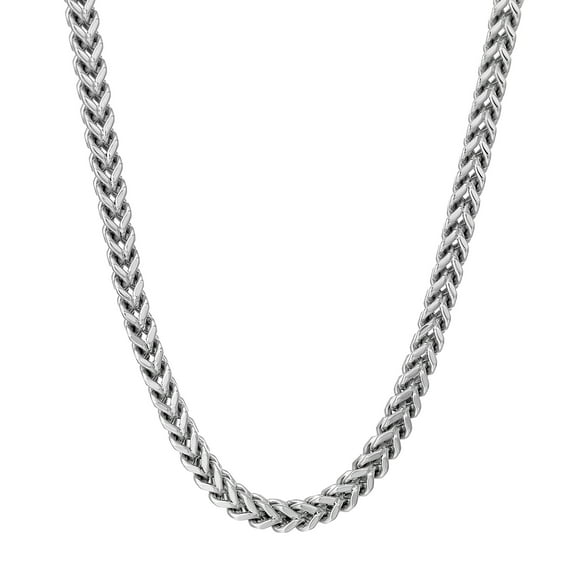 Stainless Steel 20 Inches Long Foxtail Necklace for Men 6mm Thick Chain with Lobster Claw Clasp by Metro Jewelry