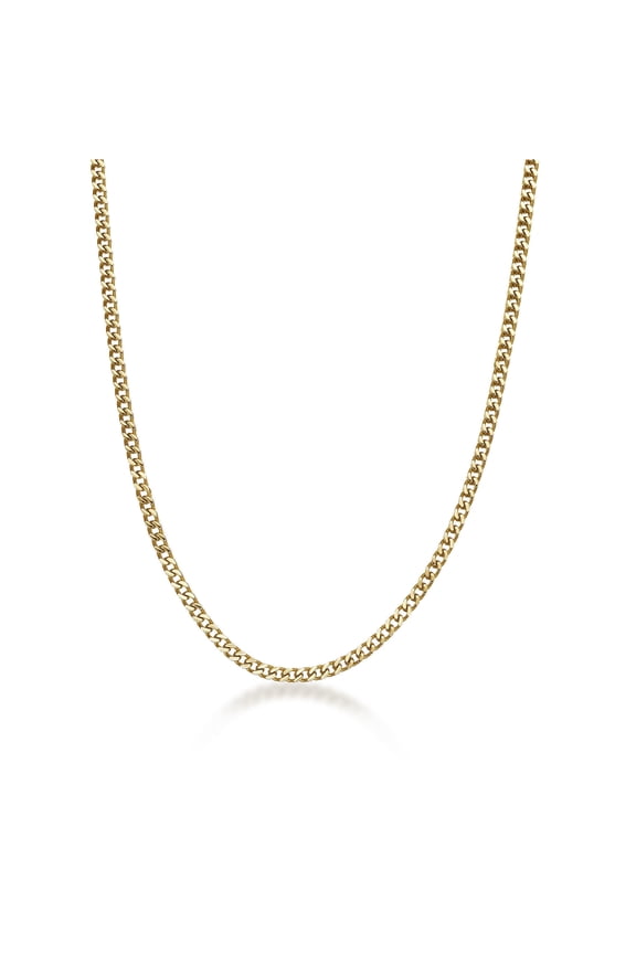 Metro Jewelry Men's Stainless Steel 4 MM Thin Foxtail Chain Necklace with Gold Ion Plating- 24 Inches Long