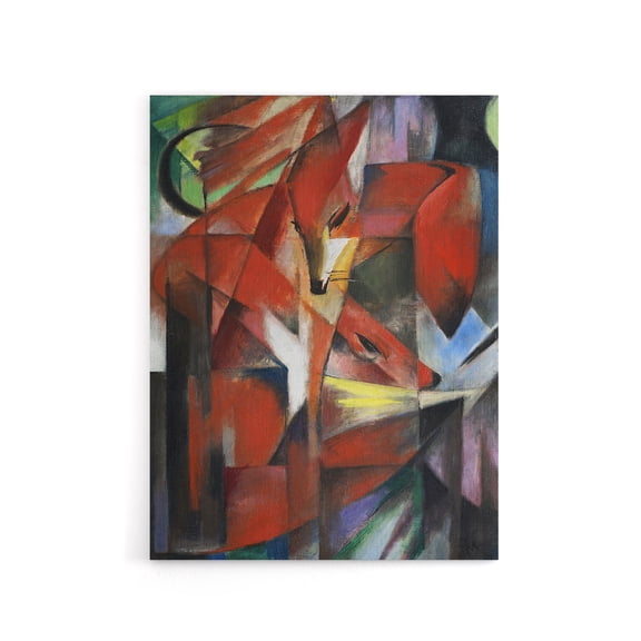 The Foxes Colourful Abstract Franz Marc Vintage Canvas Wall Art 24X32"