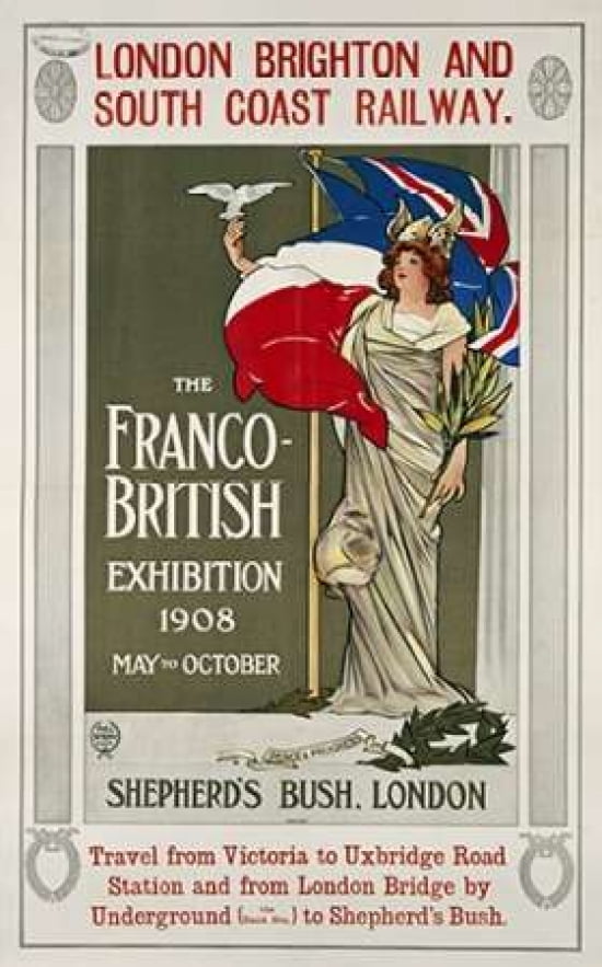 The Franco-British Exhibition 1908 Canvas Art - Hill Sifken (12 x 18)