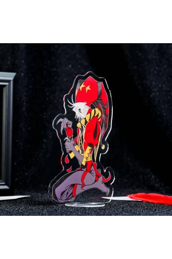 The Freak Circus Pierrot 15cm Acrylic Standee, Jester Rose Desk Decor Gift
