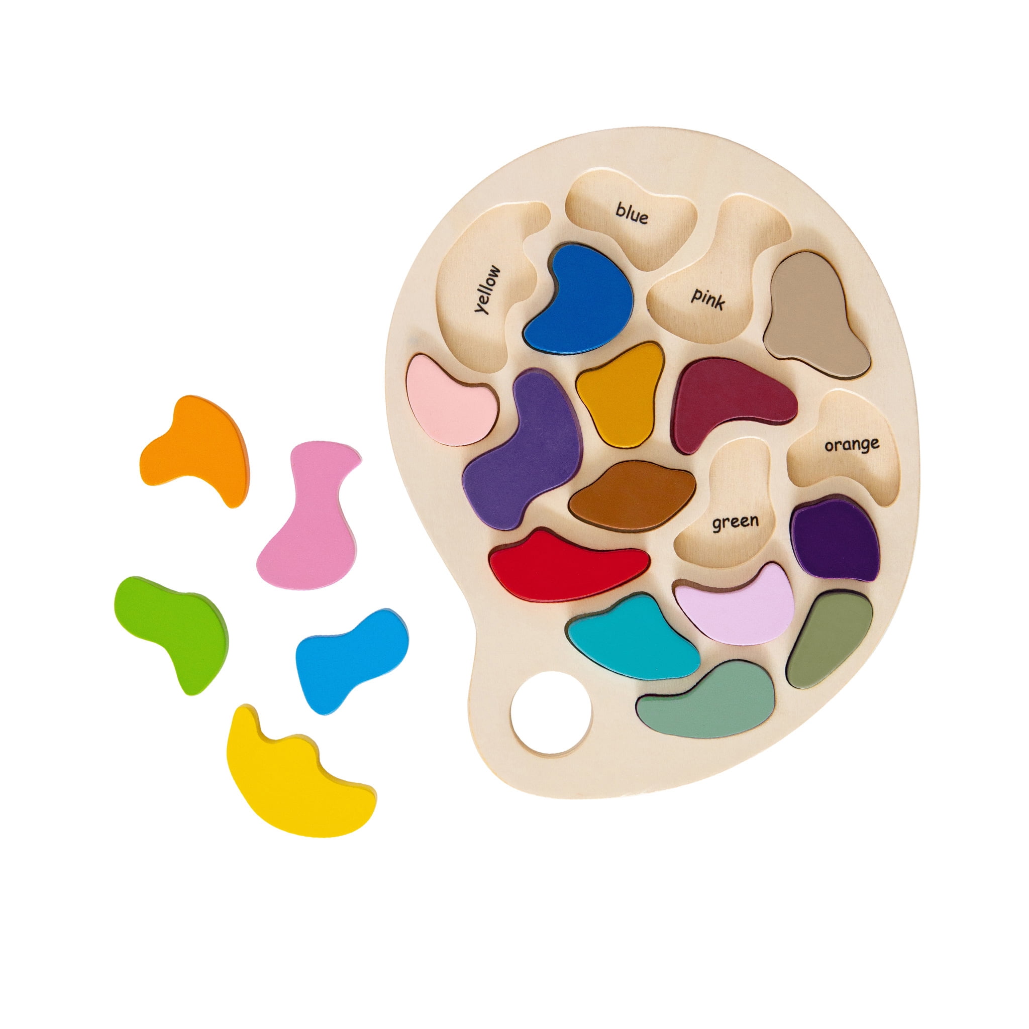 The Freckled Frog Artist Palette Puzzle - Wooden Puzzle - Walmart.com
