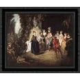 thumbnail image 1 of The French Comedy 24x20 Black Ornate Wood Framed Canvas Art by Watteau, Jean Antoine, 1 of 2