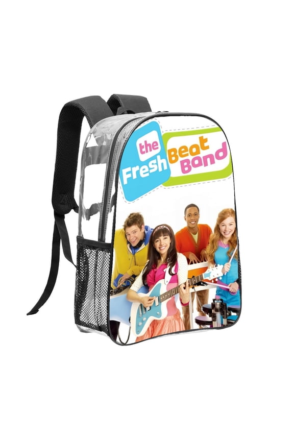 The Fresh Beat Band Pattern Transparent Backpack Lightweight And fashionable Showcasing Personality And Leading The Trend