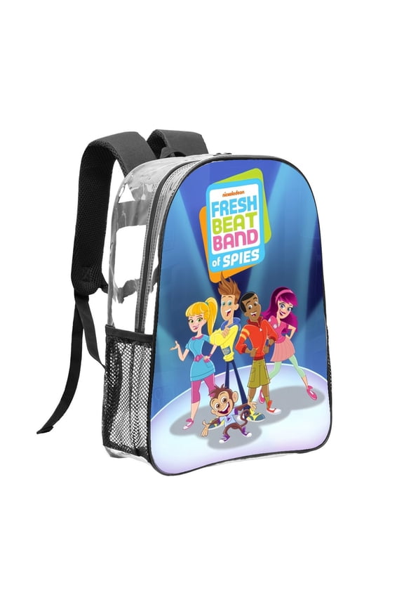 The Fresh Beat Band Pattern Transparent Backpack Lightweight And fashionable Showcasing Personality And Leading The Trend