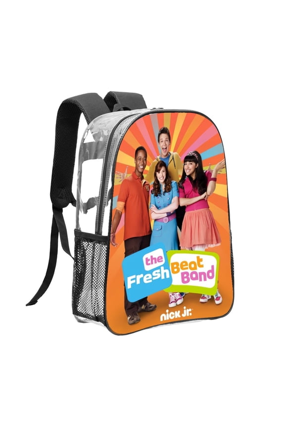The Fresh Beat Band Pattern Transparent Backpack Lightweight And fashionable Showcasing Personality And Leading The Trend