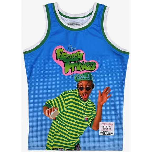 The Fresh Prince of Bell Air Will Smith Men's Headgear Classics Basketball Jersey (XX-Large, Blue (Will Smith))