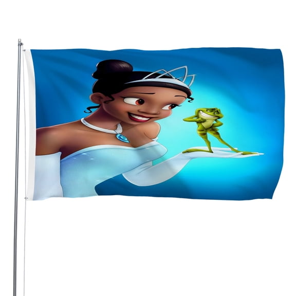 The Frog And The Princess Pattern Flag Decoration
