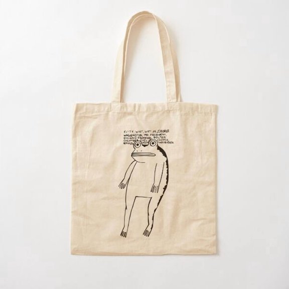 The Frog, The Man, The Legend Canvas Tote Bags, Reusable Shopping Bag