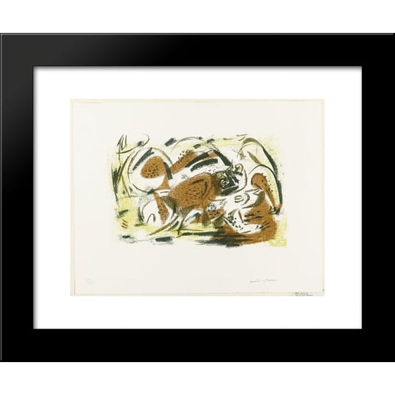 The Frogs 20x24 Framed Art Print by Masson, Andre