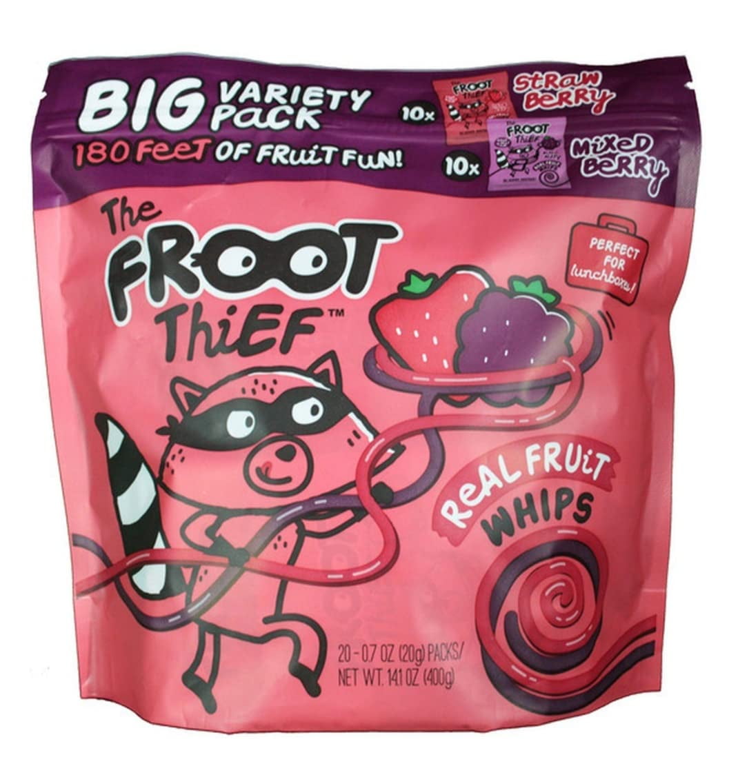 Real Froot The Froot Thief Real Fruit Whips, Fresh Apple, No Sugar Added, 20 Count ...