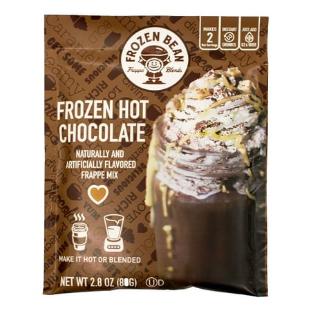 The Frozen Bean Frozen Hot Chocolate Frappe Mix, (12-pack) 2.8 oz Bags