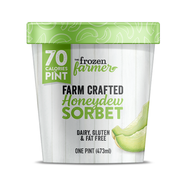 The Frozen Farmer Honeydew Sorbet 16oz, NonFat, Vegan, GlutenFree, No
