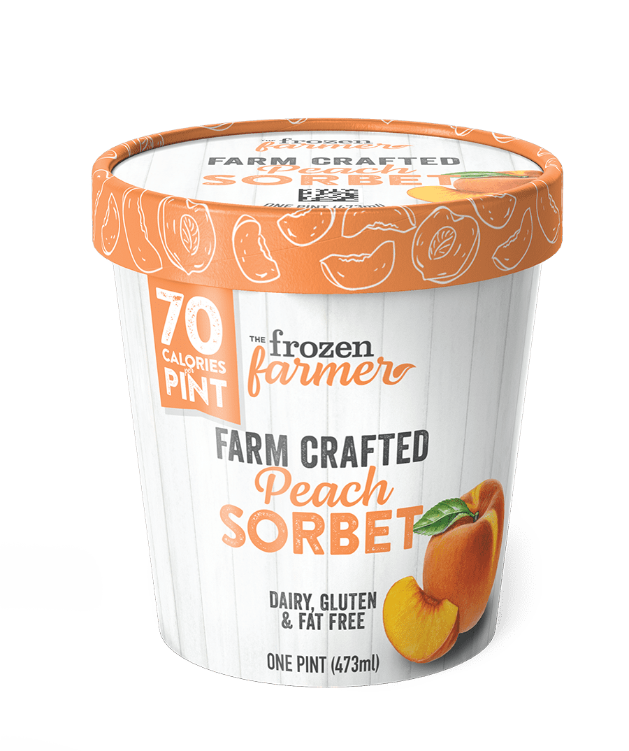 The Frozen Farmer Peach Sorbet 16 oz