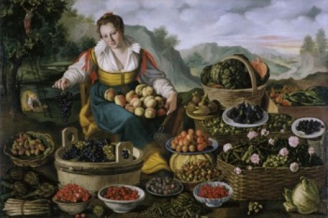 The Fruit Dealer Vincenzo Campi (1536-1591Italian) Pinacoteca di Brera Milan Canvas Art - Vincenzo Campi (24 x 36)