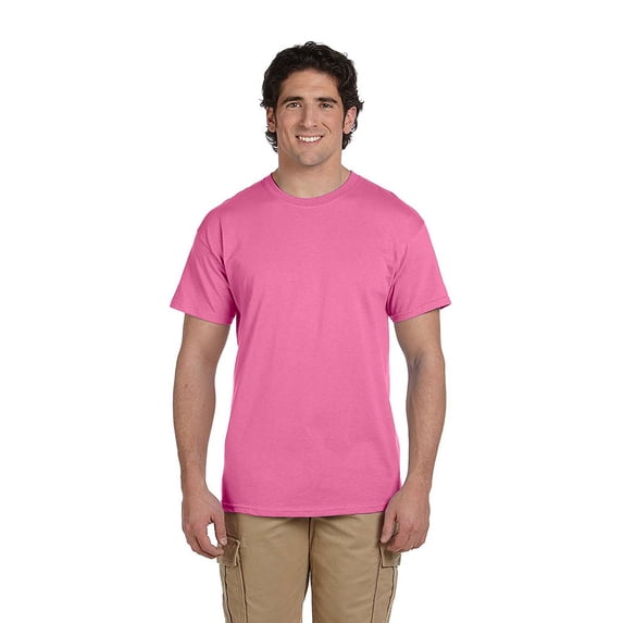 The Fruit of the Loom Adult 5 oz HD Cotton T-Shirt - AZALEA - 4XL