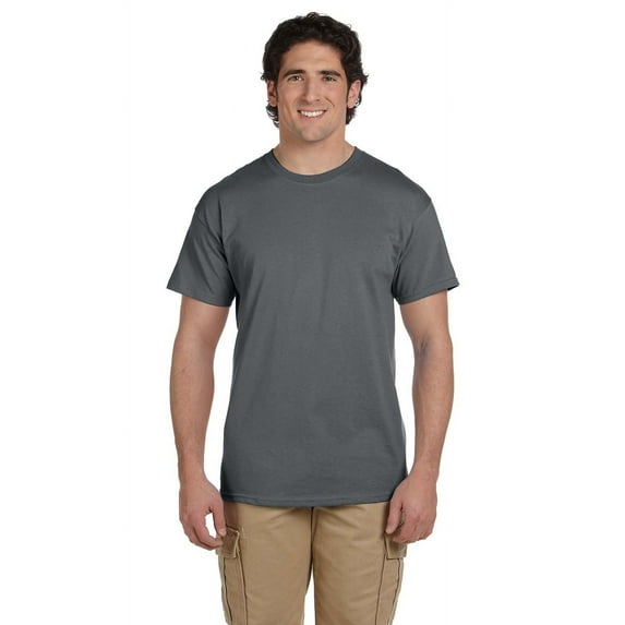 The Fruit of the Loom Adult 5 oz HD Cotton T-Shirt - CHARCOAL GREY - 3XL