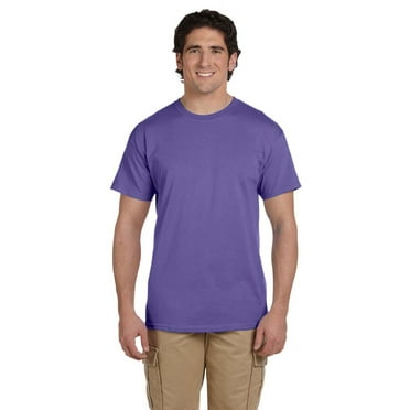 The Fruit of the Loom Adult 5 oz HD Cotton T-Shirt - DEEP PURPLE - 2XL