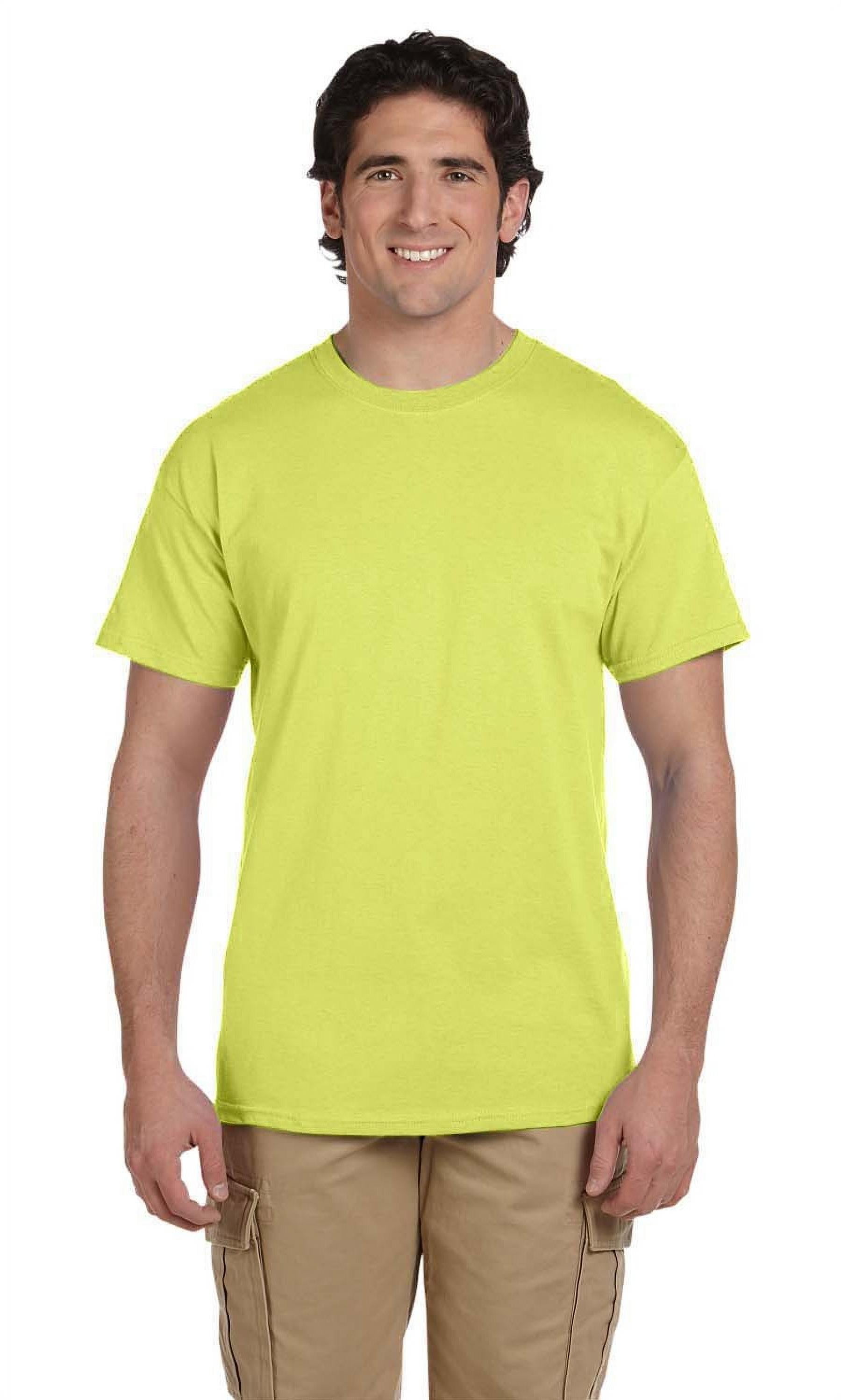 Green Cotton T-shirt In Yellow