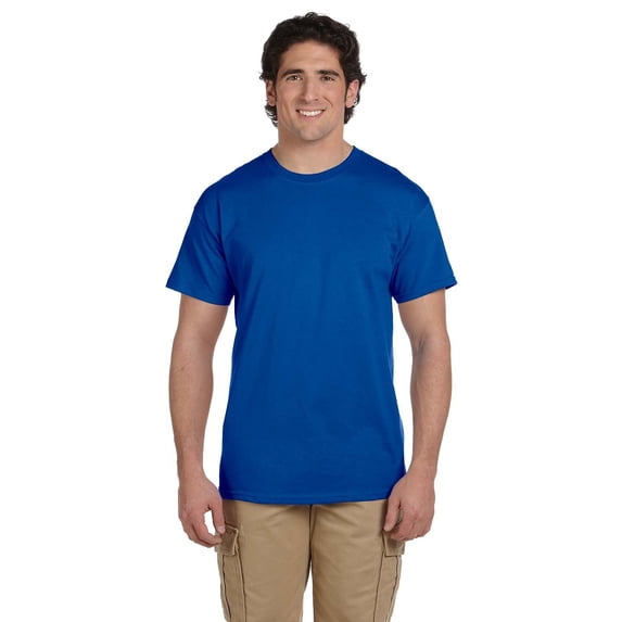 The Fruit of the Loom Adult 5 oz HD Cotton T-Shirt - ROYAL - L