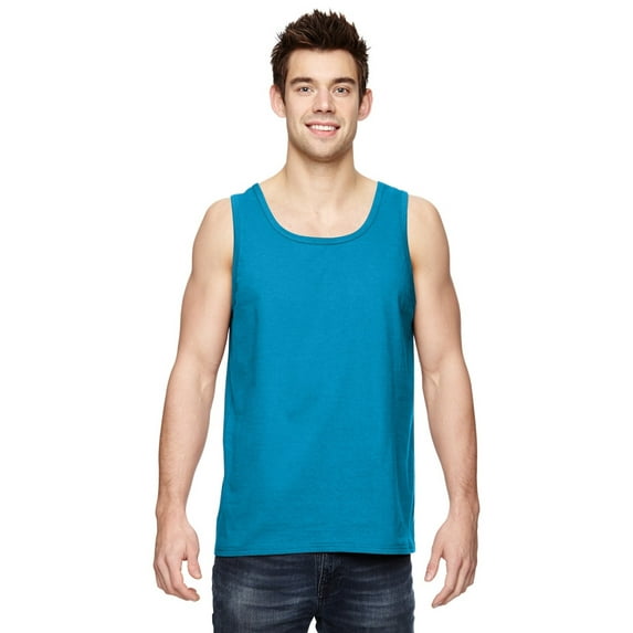 The Fruit of the Loom Adult 5 oz HD Cotton Tank Top - PACIFIC BLUE - 3XL