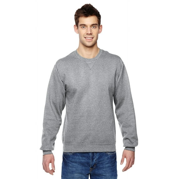 The Fruit of the Loom Adult 72 oz Sofspun Crewneck Sweatshirt - ATHLETIC HEATHER - 3XL