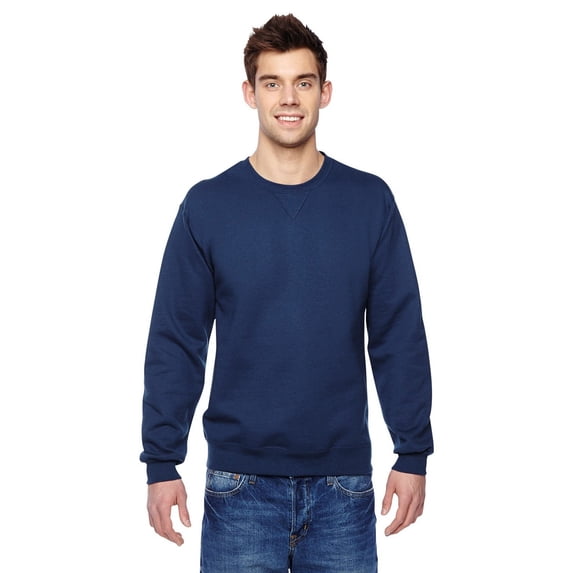 The Fruit of the Loom Adult 72 oz Sofspun Crewneck Sweatshirt - J NAVY - L