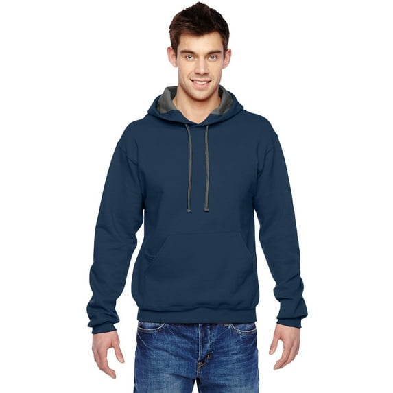 The Fruit of the Loom Adult 72 oz Sofspun Hooded Sweatshirt - J NAVY - M