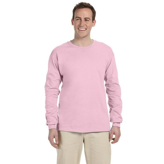 The Fruit of the Loom Adult HD Cotton Long-Sleeve T-Shirt - CLASSIC PINK - 3XL