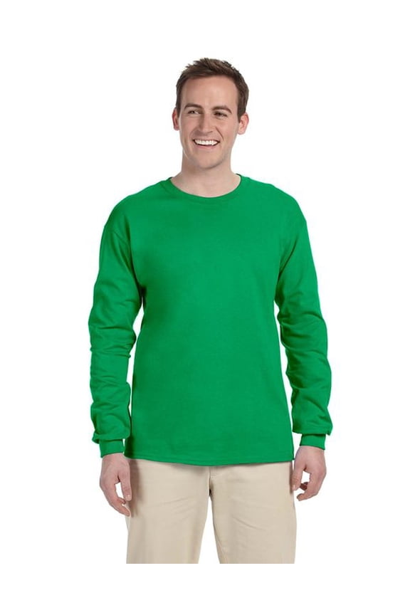 The Fruit of the Loom Adult HD Cotton Long-Sleeve T-Shirt - KELLY - M