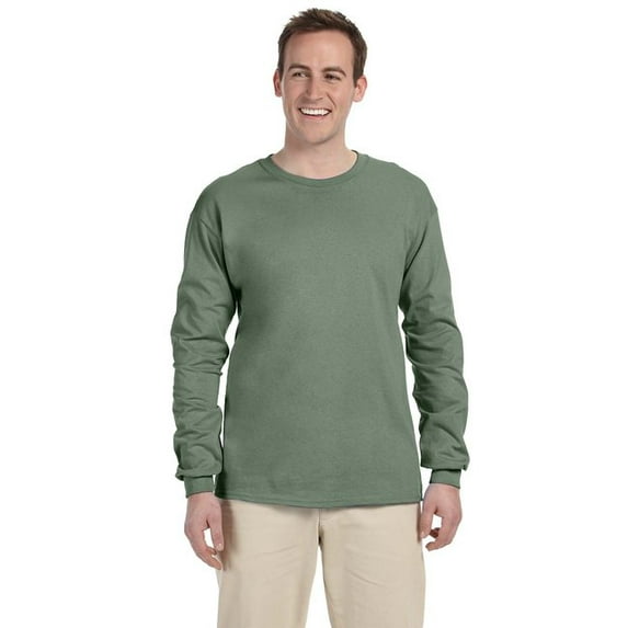 The Fruit of the Loom Adult HD Cotton Long-Sleeve T-Shirt - SAGESTONE - 3XL