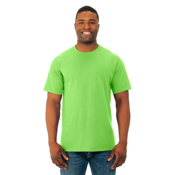 The Fruit of the Loom Adult HD Cotton T-Shirt - NEON GREEN - XL