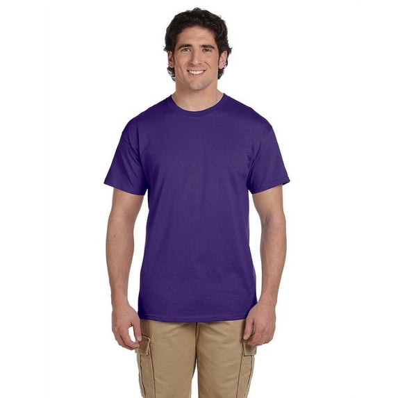 The Fruit of the Loom Adult HD Cotton T-Shirt - PURPLE - 5XL