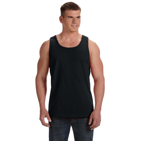 The Fruit of the Loom Adult Men 5 oz HD Cotton Tank Top - Black- Extra Large