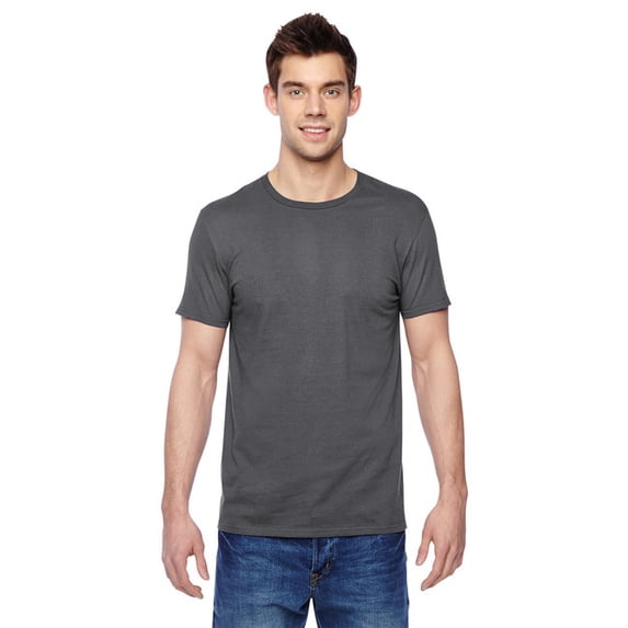 The Fruit of the Loom Adult Sofspun Jersey Crew T-Shirt - CHARCOAL GREY - S