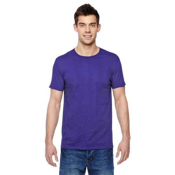 The Fruit of the Loom Adult Sofspun Jersey Crew T-Shirt - PURPLE - 2XL