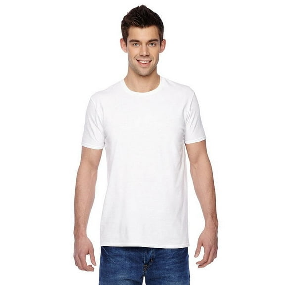 The Fruit of the Loom Adult Sofspun Jersey Crew T-Shirt - WHITE - L