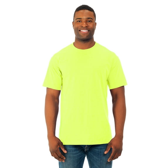 The Fruit of the Loom Adult oz HD Cotton T-Shirt SAFETY GREEN L