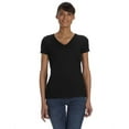 thumbnail image 1 of The Fruit of the Loom Ladies' HD Cotton V-Neck T-Shirt - BLACK - 2XL, 1 of 2