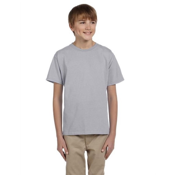 The Fruit of the Loom Youth HD Cotton T-Shirt - ATHLETIC HEATHER - S