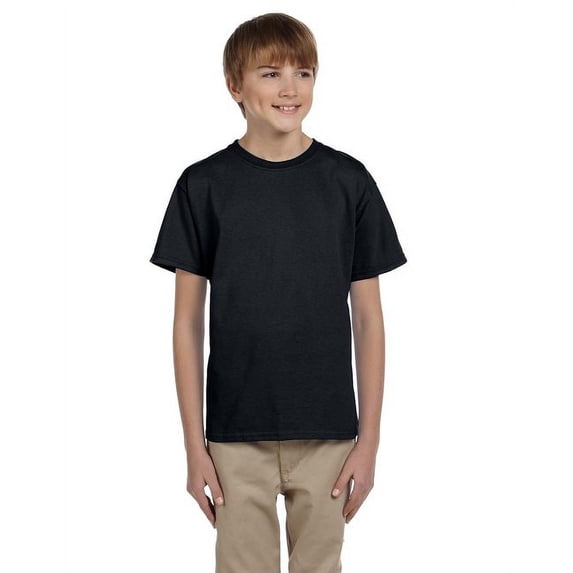 The Fruit of the Loom Youth HD Cotton T-Shirt - BLACK - M