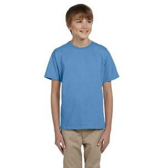 The Fruit of the Loom Youth HD Cotton T-Shirt - COLUMBIA BLUE - S