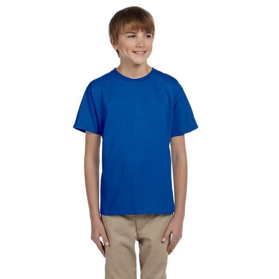 The Fruit of the Loom Youth HD Cotton T-Shirt - ROYAL - L