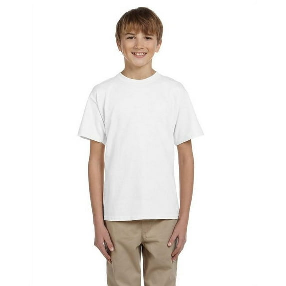 The Fruit of the Loom Youth HD Cotton T-Shirt - WHITE - S