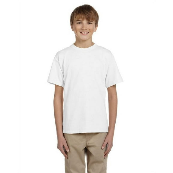 The Fruit of the Loom Youth HD Cotton T-Shirt - WHITE - XS