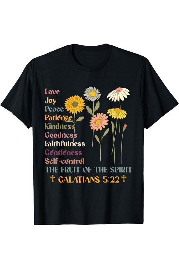 The Fruit of the Spirit Galatians Christian Cross Jesus 5 22 T-Shirt, Vintage Birthday Gift