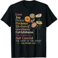 thumbnail image 1 of The Fruit of the Spirit Galatians Christian Cross Jesus 5 22 T-ShirtMen and women, Black T-shirt, size: Extra large, 1 of 4
