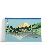 The Fuji Reflects in Lake Kawaguchi, Kai Province - Wrapped Canvas Print Wall Art | 18" W x 12" H