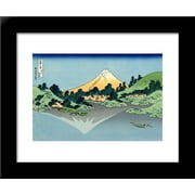 The Fuji reflects in Lake Kawaguchi, seen from the Misaka pass in the Kai province 20x24 Framed Art Print by Katsushika Hokusai